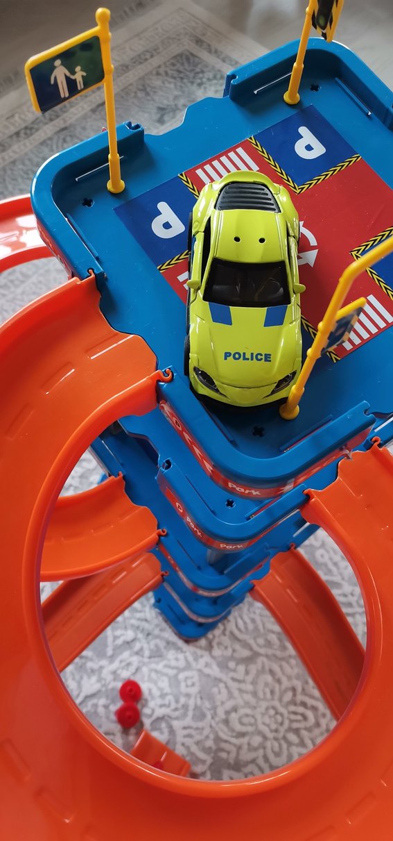 Mavi ve Renkli Yarış Pisti Oyuncağı - Görsel 3