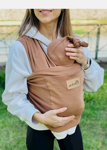 Bej Bebek Kanguru Sling - Görsel 2