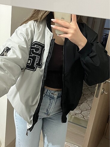 Unisex bomber ceket kalın