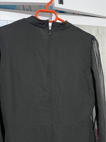 Siyah tül elbise - Görsel 7