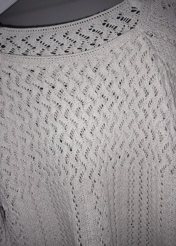 Bej Örgü Bohem Kadın Kazak - Görsel 3