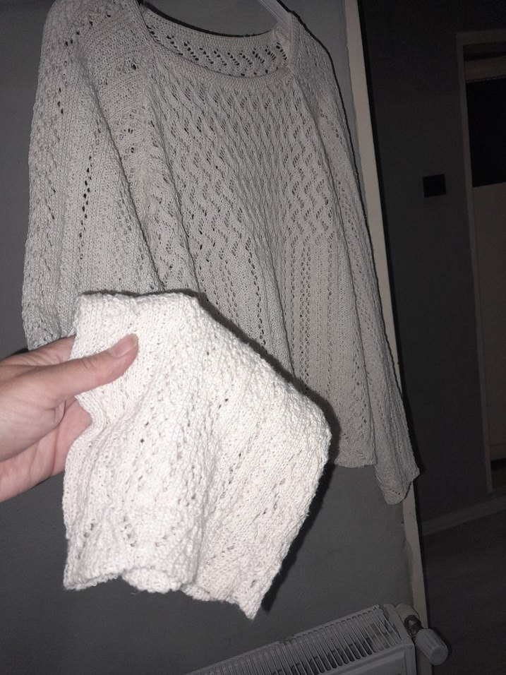 Bej Örgü Bohem Kadın Kazak - Görsel 2