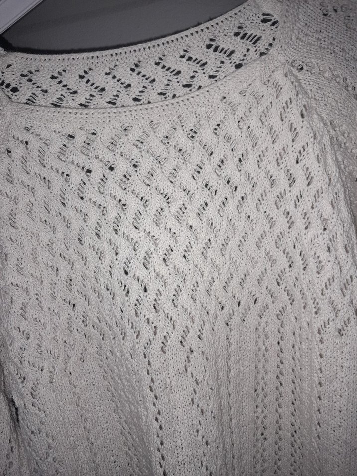 Bej Örgü Bohem Kadın Kazak - Görsel 3