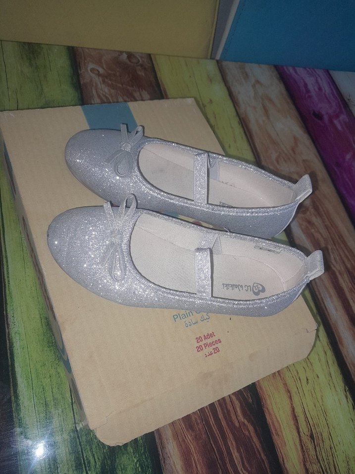 Kız Çocuk Simli gümüş  Babet - Görsel 2