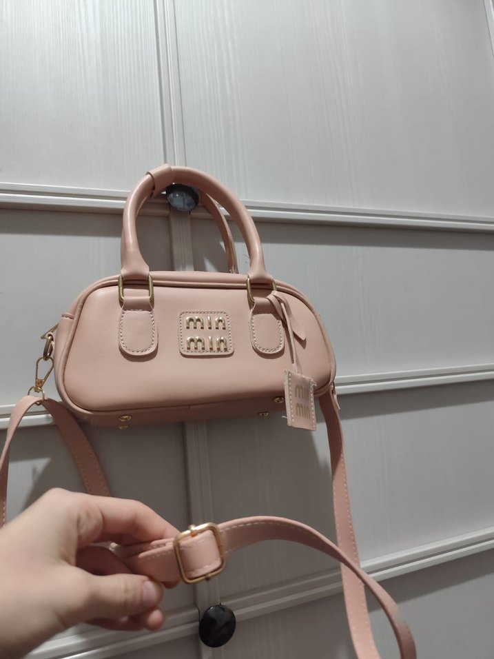 Pembe Deri Kadın Çanta - Görsel 2