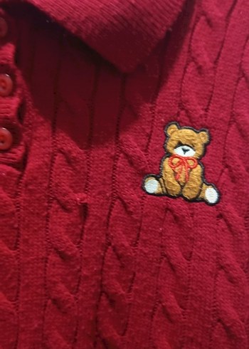 bordo kadın kazak - Görsel 2