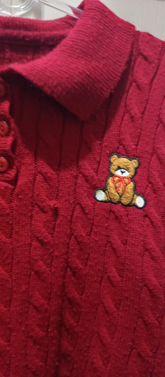 bordo kadın kazak - Görsel 2