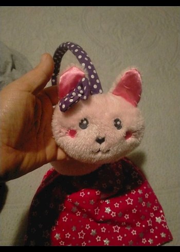 5-8 Yaş, 22 cm Beden Renkli Pembe Peluş kulaklik