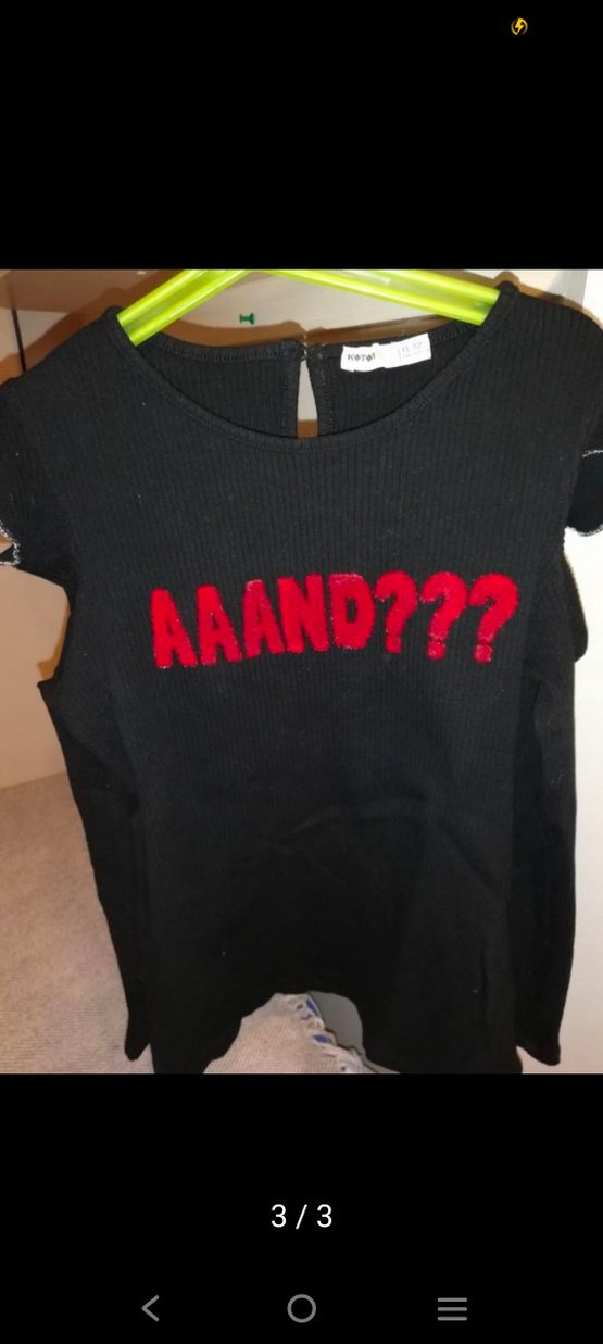 Kız Çocuk Siyah Goth Triko Bluz - Görsel 2