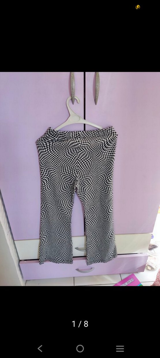 Gri Desenli Beli Lastikli çocuk Pantolonu - Görsel 2