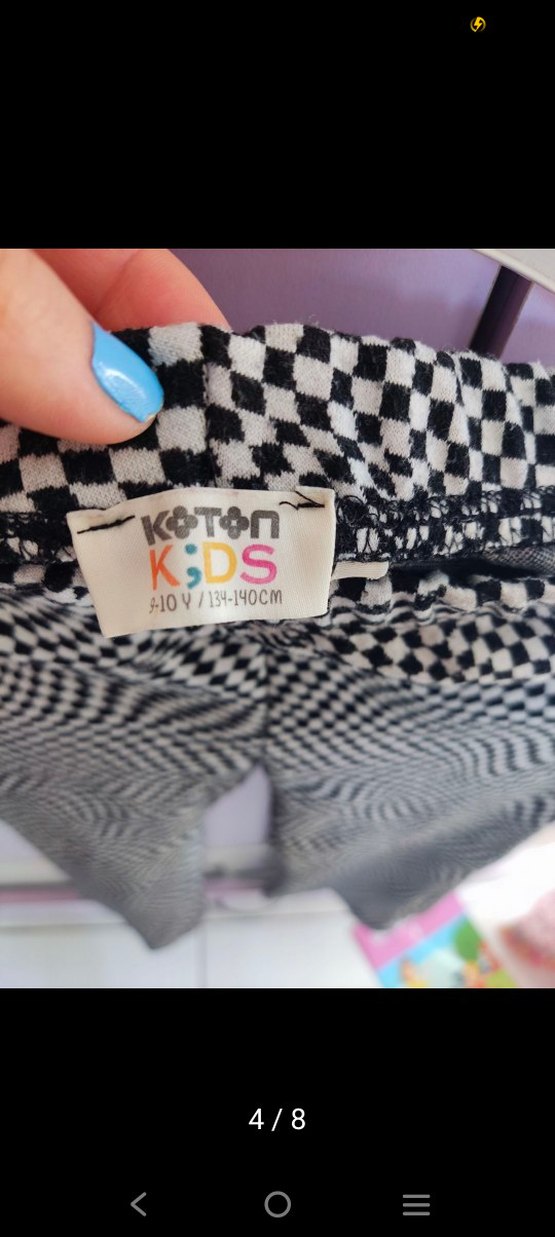 Gri Desenli Beli Lastikli çocuk Pantolonu - Görsel 5