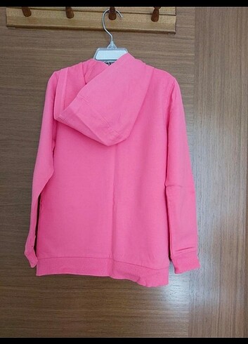 7 Yaş Beden pembe Renk Kapşonlu sweatshirt