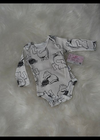 Pamuklu Uzun Kollu Baskılı Bebek Body - Görsel 3