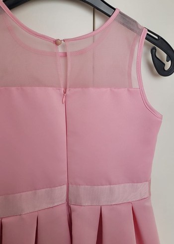 11-12 Yaş Beden pembe Renk Barbie Kiz Cocuk Abiye Elbise 11 12 Yas
