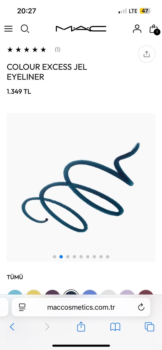 MAC Colour Excess Jel Eyeliner Lacivert - Görsel 2