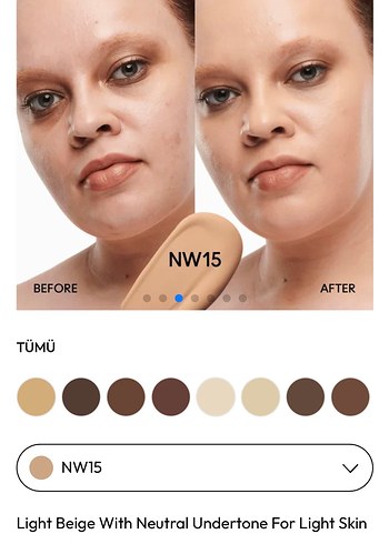 Mac Studio radiance Orta Kapatıcılı Fondöten NW15 - Görsel 2