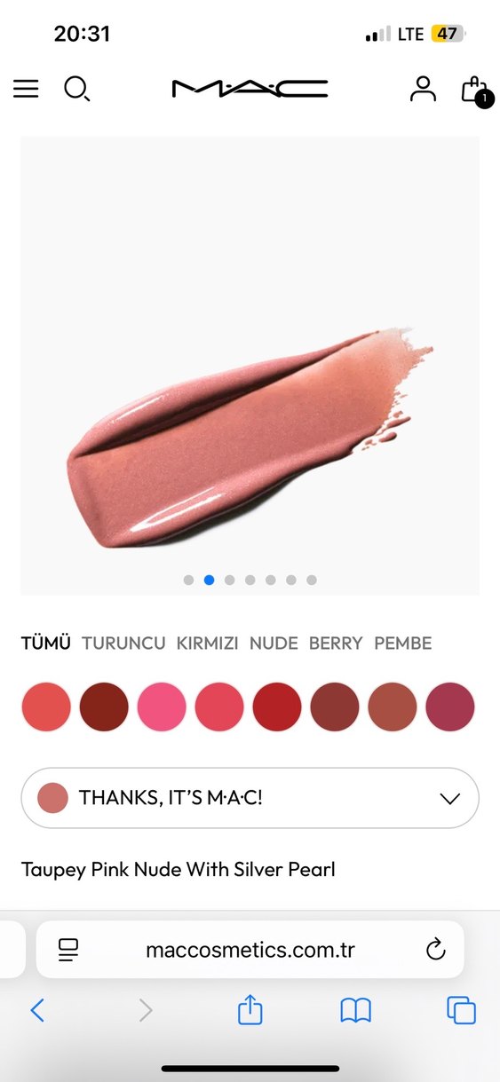 MAC Lustreglass Sheer Parlatıcı Ruj thanks its mac - Görsel 2