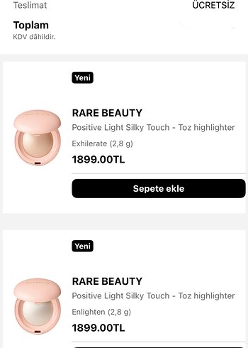 Rare Beauty Positive Light Toz Highlighter - Görsel 2