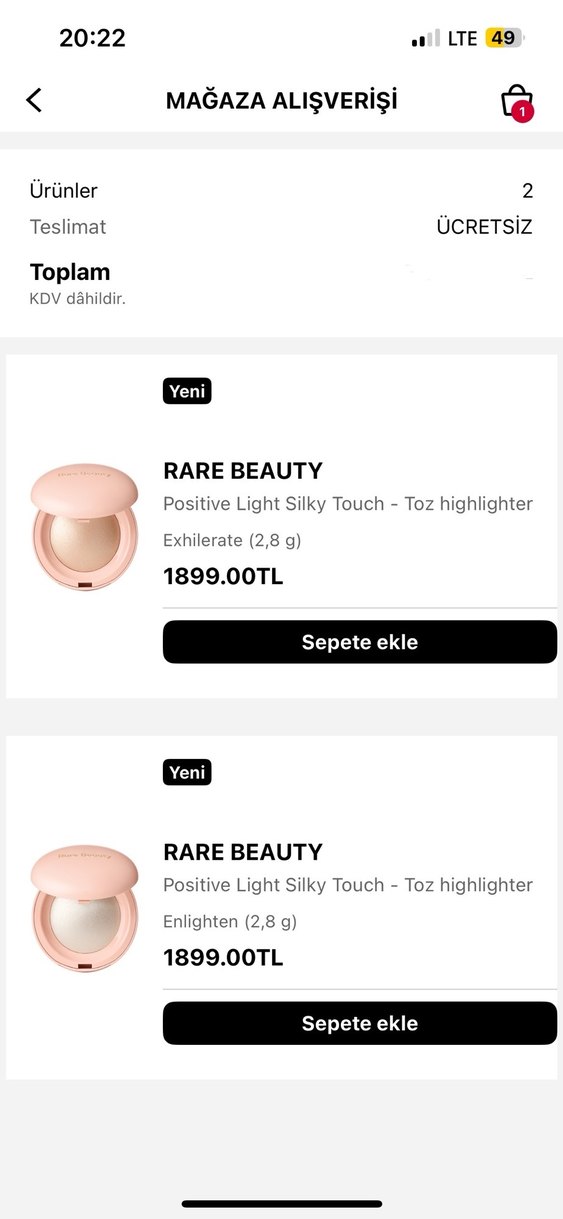 Rare Beauty Positive Light Toz Highlighter - Görsel 2