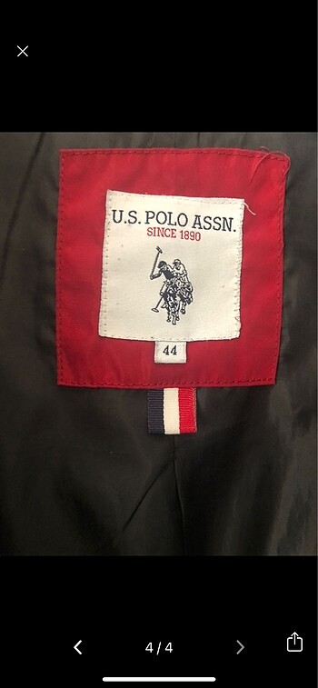44 Beden siyah Renk Us Polo assn kadın uzun mont