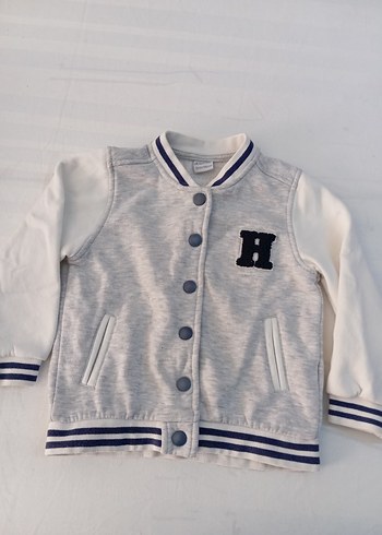 Gri Erkek Çocuk Düğmeli Sweatshirt