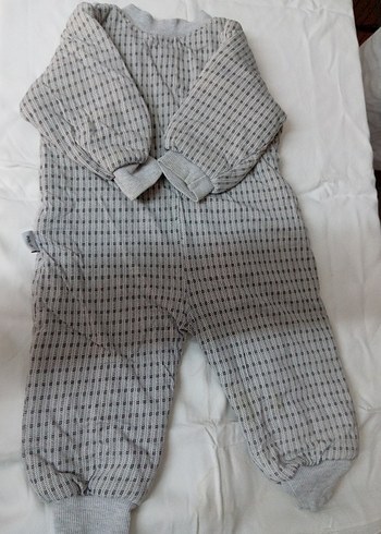 Gri Fermuarlı Bebek Erkek Tulumu - Görsel 5