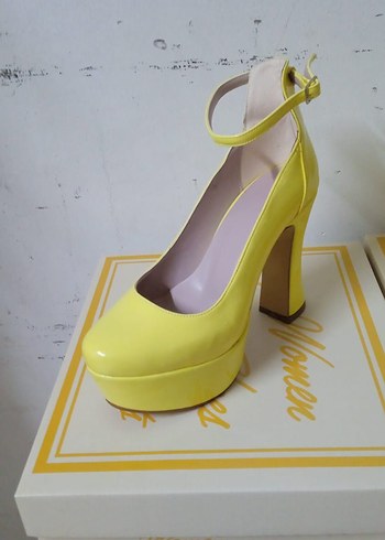 Sarı Platform Topuklu Kadın Ayakkabı - Görsel 3