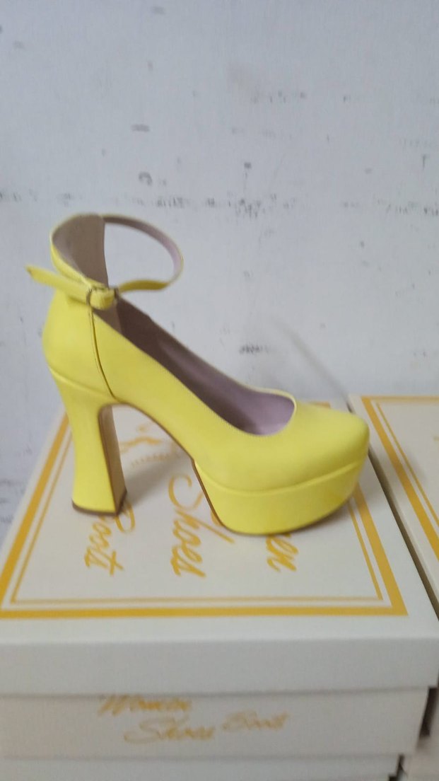 Sarı Platform Topuklu Kadın Ayakkabı - Görsel 4