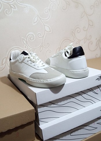 Beyaz Gri Spor Ayakkabı Stiletto Topuklu - Görsel 2