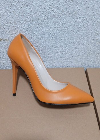 turuncu Topuklu Kadın Stiletto - Görsel 2