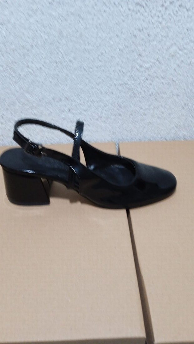 Siyah Tokalı Topuklu Kadın Klasik Ayakkabı - Görsel 2