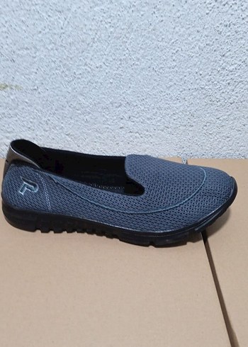 Gri Kadın Günlük Spor Ayakkabı Velcro - Görsel 2