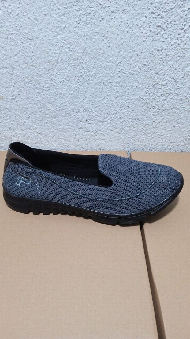 Gri Kadın Günlük Spor Ayakkabı Velcro - Görsel 3