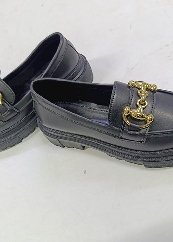 Altın Topuklu Kadın Loafer - Görsel 2