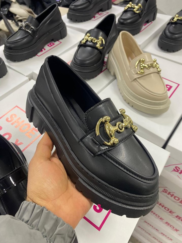 Altın Topuklu Kadın Loafer - Görsel 4