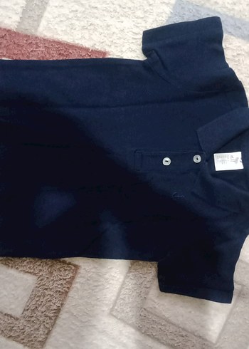 Erkek Çocuk Lacivert Polo Yaka Kısa Kollu Tişört