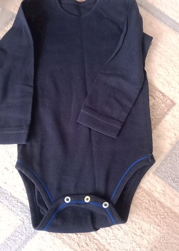 Bebek Uzun Kollu Beyaz Pamuklu Body - Görsel 3