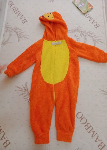 Turuncu Fermuarlı cocuk Tulumu - Görsel 4