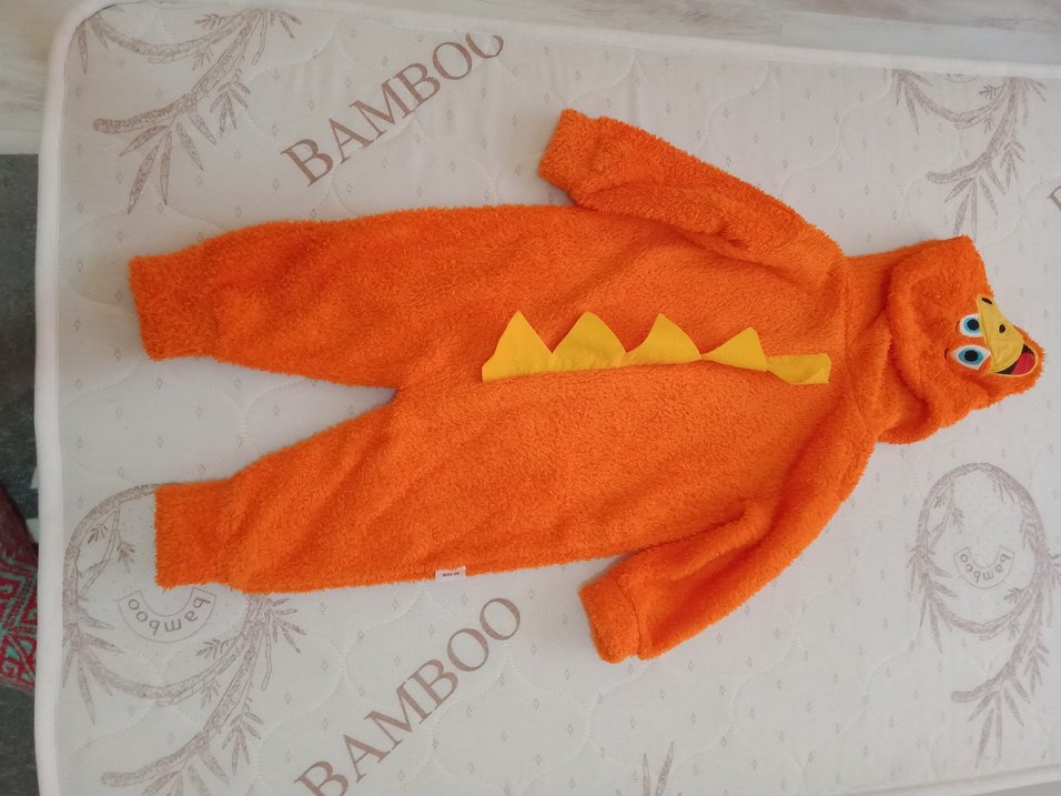 Turuncu Fermuarlı cocuk Tulumu - Görsel 3