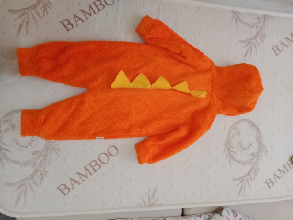 Turuncu Fermuarlı cocuk Tulumu - Görsel 2