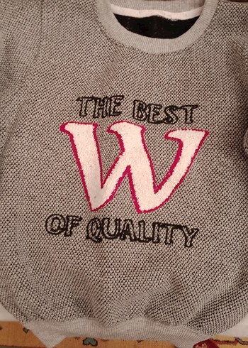 Gri Örgü Sweatshirt - Görsel 5