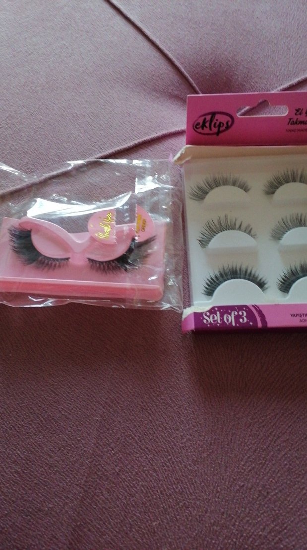 Pastel Pembe Takma Kirpik Seti 3 l set teklide var - Görsel 5