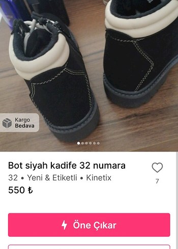 Siyah Kadife Kinetix Bot 32 Numara - Görsel 6