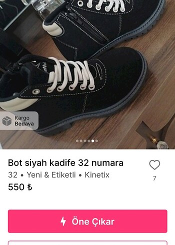 Siyah Kadife Kinetix Bot 32 Numara - Görsel 5