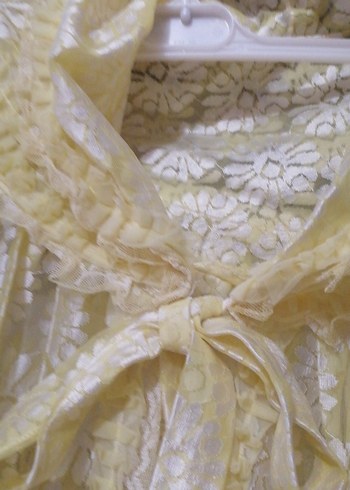 Sarı Nakışlı Uzun Bohem Kadın Elbisesi - Görsel 3