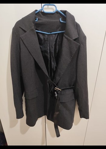 Trendyol & Milla Gri Kemerli Kadın Blazer Ceket