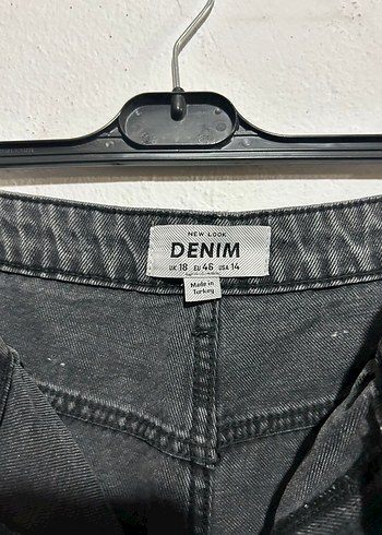 Diğer Gri Midi Boy Bol Kesim Kadın Kot Pantolon