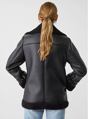 Stradivarius Biker deri ceket