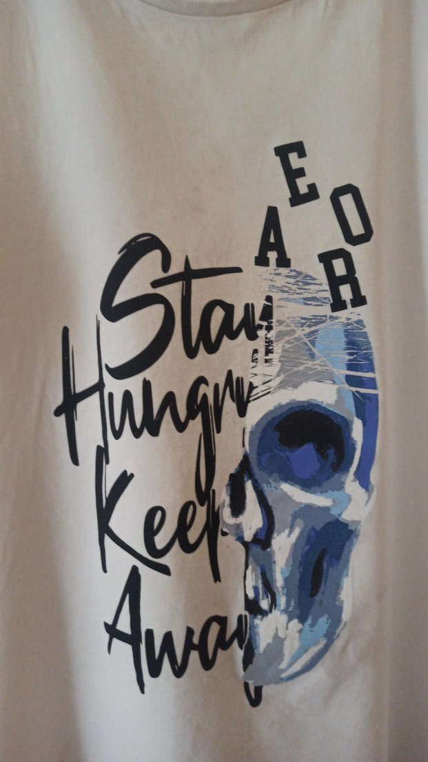 Beyaz Baskılı Erkek  Tişört - Görsel 2