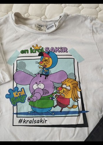 LC Waikiki kral şakir Baskılı Erkek Çocuk Uzun Kollu Tişört ve pantolon